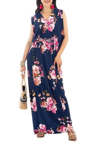 Image of KOH KOH Womens Long V-Neck Grecian Goddess Wedding Guest Maxi Dress Gown