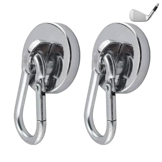 One Stop Outdoor (2-Pack) Magnetic Clip for Golf Towel Removable Industrial Magnetic Accessories Attaches to Golf Cart, Clubs or Golf Hub (Towels NOT Included) (Large 2 Pack)