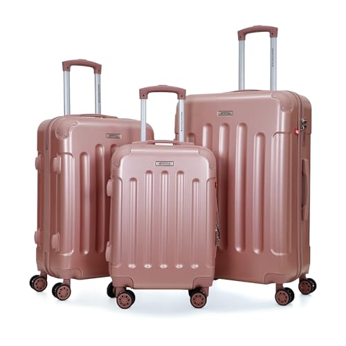 Image of Rockstar Polycarbonate Trolley Bag Set of 3 | TSA Type Lock | Hard Shell, TSA Type Lock, 360 Spinner Wheels