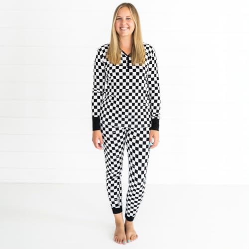 Image of Little Sleepies Womens Pajama Top, Viscose from Bamboo, Henley Button Up Nursing PJs, Family Matching Pajamas for Women Set