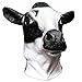HENGYUTOYMASK Latex Cow Head Mask Milk Cow Farm Animal Moo Halloween Costume Party Masquerade Cosplay Party Fancy Dress