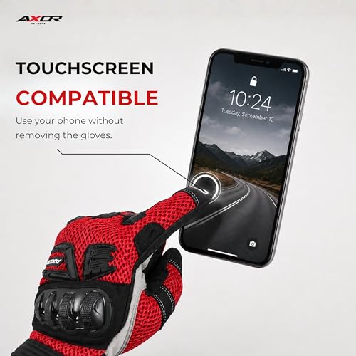 Axor Airstream Pro Riding Gloves, Black Red, M - Image 5