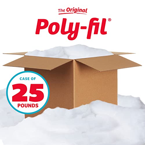 Image of Fairfield The Original Poly-Fil, Premium Polyester Fiber Fill, Soft Pillow Filler, Stuffing for Stuffed Animals, Toys, Cloud Decorations, and More, Machine-Washable, 25-pound Box