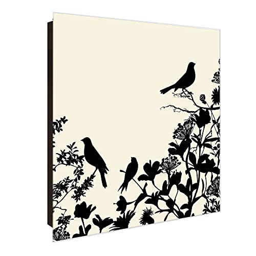 banjado® Großer Schlüsselkasten Vögel Schattenriß 50 Haken