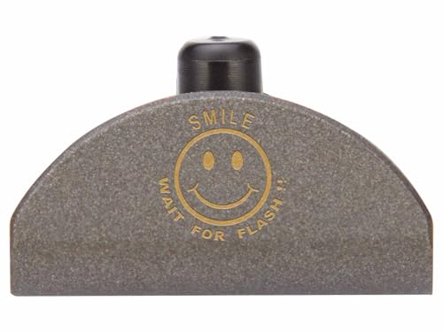 NDZ Performance Grip Plug for Glock Gen 4-5 – Heavyweight Brass – Fits G17 G19 G22 G23 G31 G34 G45 G47 – Cerakote Tungsten Finish, Smile Wait for Flash Smile – Made in USA