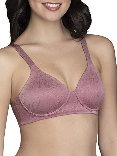 Vanity Fair Body Shine Wire-Free T-Shirt Bra, 40C, Malibu Mauve