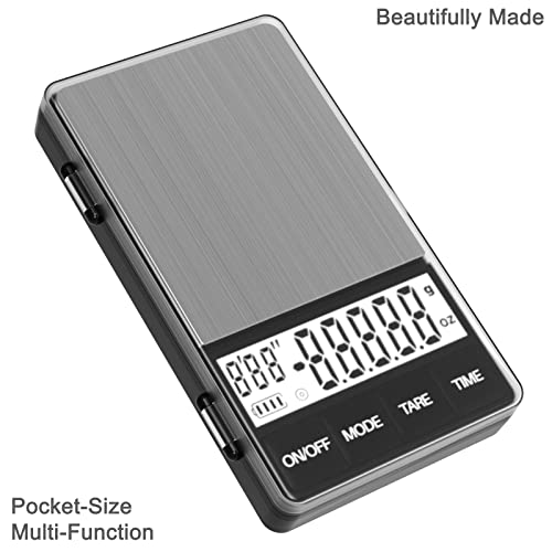 Maxus Espresso Scale With Timer 1000G/0.1G, Small And Handy Barista Scale, Brew Drip Tray Coffee Scale With Timer, Large Backlit Lcd For Fast And Accurate Reading, Convenient Digital Pocket Scale #TOP6