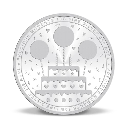 Image of Precious Moments Happy Birthday Silver Coin 10 Grams | 20 Gram | 50 Gram BIS Hallmarked 999 Purity with Gift Box by ACPL