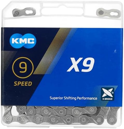 KMC Unisex's X9 Chain, Grey, 114 Link