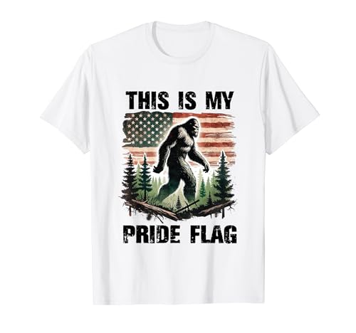 This Is My Pride, Patriotic American Bigfoot 4 de julio Camiseta