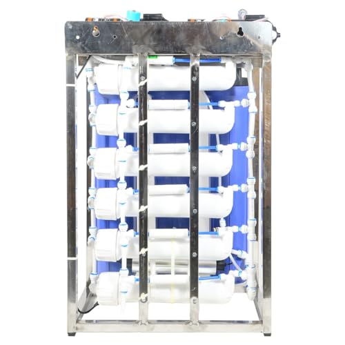 Image of iSpring 100 LPH Commercial RO Water Purifier Plant with TDS Adjuster 100 Litre Blue Stainless steel Full Automatic with TDS Adjuster