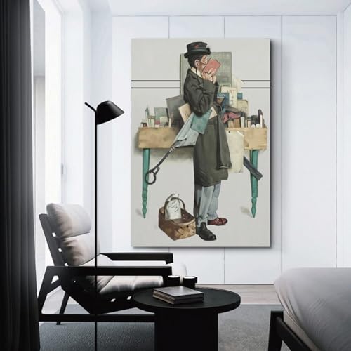 Décoration murale moderne Norman Rockwell poster toile 40x60