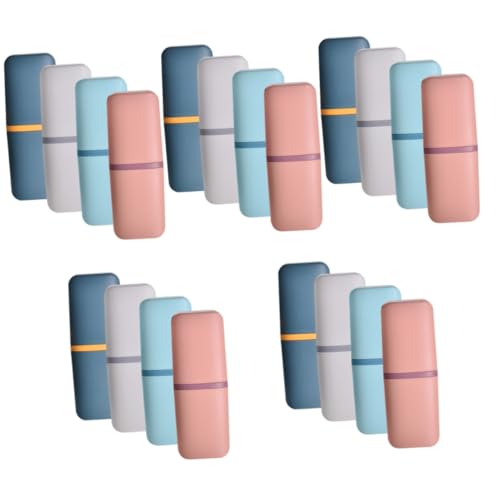 STOBAZA En La Taza De Tapa Buck Enjuague Artículos De Tocador De Tamaño De Viaje Porta Cepillos De Dientes Contenedor De Pasta De Dientes Páginas 4 Piezas X 5