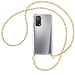 Produktbild mtb more energy® Handykette kompatibel mit Xiaomi Mi 10T (Pro) 5G (6.67'') - Metallkette (Gold) - Smartphone Hülle zum Umhängen - Anti Shock Full TPU Case