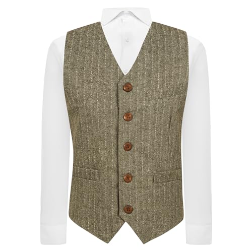 Gilet vert sauge à chevrons pour structurer une silhouette masculine