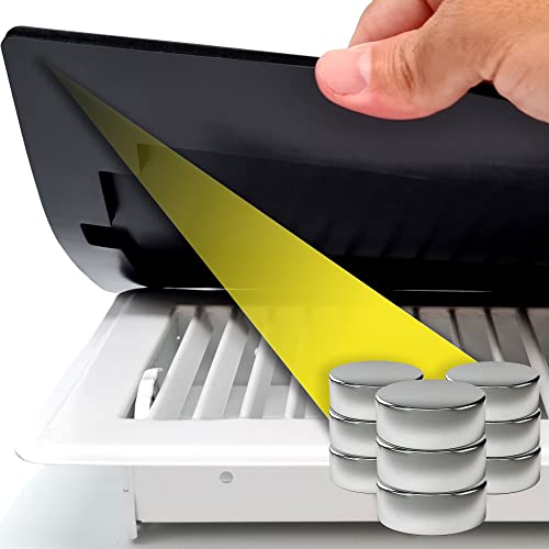 Powerful Magnetic Vent Covers (3-Pack) that Will Never Fall Off (Upgraded Design) - for Sealing Floor/Wall/Ceiling Registers of Width 5.25 to 6 Length 11.25 to 12 | Vent Not Included | White