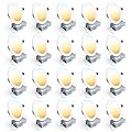Ensenior 20 Pack 6 Inch LED Recessed Light, Dimmable, 2700K-5000K 5CCT, 1200LM High Brightness, 12W 120V, Damp Rated, ERL-12X-ETL, Ultra-Thin Canless Wafer Light - ETL & FCC & IC