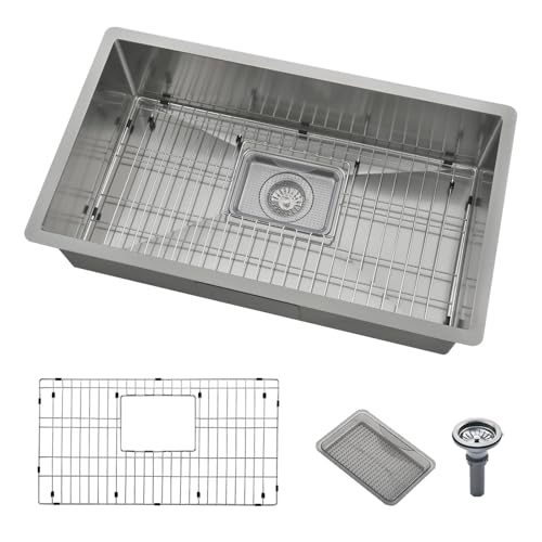 Workstation Undermount Stainless Steel Kitchen Sink, Single Bowl Kitchen Sink