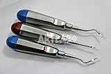Set of 3 Premium German Dental Elevator Sharp End Root Tip Pick Straight, Right, Left (H1,H2,H3) Heidbrink Root Tip Elevator