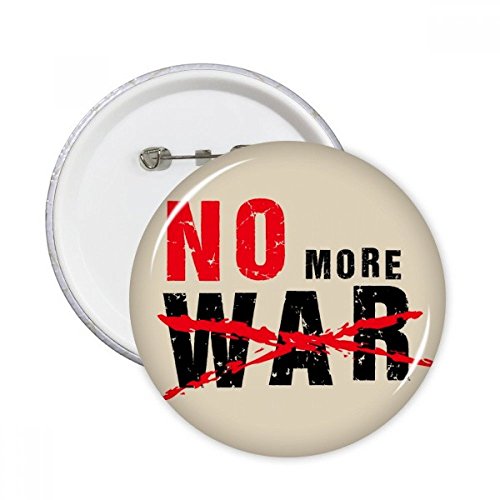 Pins ronde mondiale No More War Love Peace, badge bouton vêtements décoration multicolore 5pcs