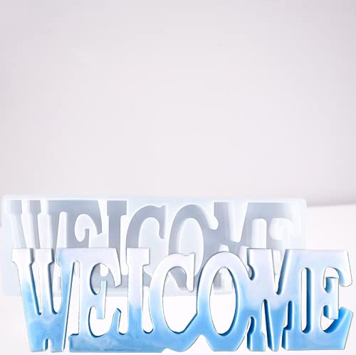 URBAN BOX Welcome Resin Mold, 3D Welcome Letter Mold, Silicone Word Sign Mold Exclusive Epoxy Resin Molds to Make Hanging Projects for Christmas, Silicone Resin Molds to Decor Door/Wall (57)-image-14