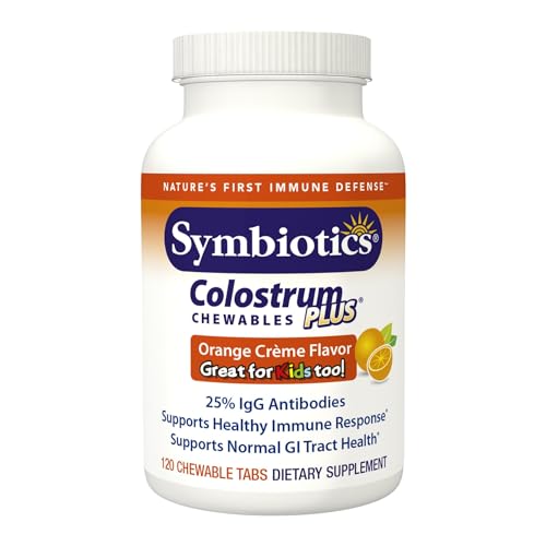 Symbiotics Colostrum Plus® Chewables, Orange Creme, 120 Chewable Tabs Symbiotics Colostrum Plus® Chewables, Orange Creme, 120 Chewable Tabs