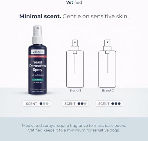 VETIFIED Yeast Dermatitis Spray for Dogs | Veterinary Strength Yeast Infection Treatment for Dogs, Paws and Ears | Topical Anti Yeast Care (+ 30 Day Vet Access) | 8 fl oz | NDC 86247-001-08 — view 7
