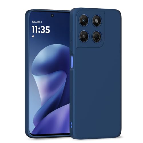 Image of Outlouders Back Cover for Motorola Moto G37 Power 5G | Camera Protection | Durable Soft Matte Silicone Bumper Case (Blue)