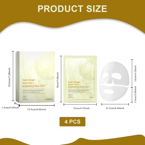 FunnAura 4PCS Overnight Collagen Face Mask, Collagens Face Mask for Deep Hydrating Anti Aging Smooth Fine Lines - Image 2