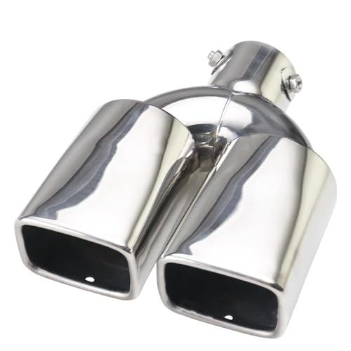Embouts d'échappement double carré 63mm en acier inoxydable pour finition haut de gamme