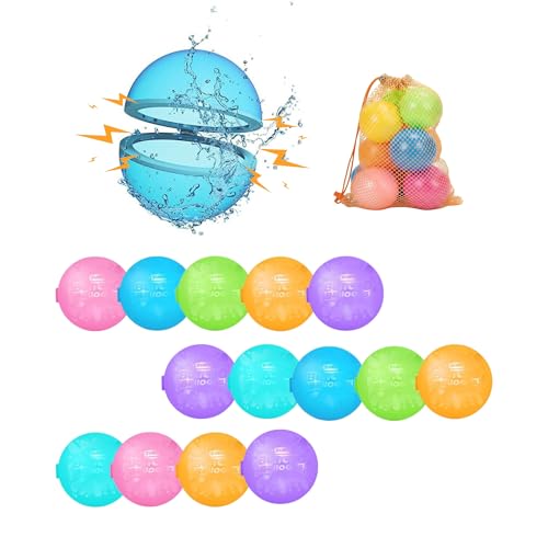 ZURU Bunch O Balloons Reusable Water Balloons – 14 Pack with Mesh Bag | Magnetic Seal Technology | Eco-Friendly, Quick-Fill, Splash-Proof Fun for Kids