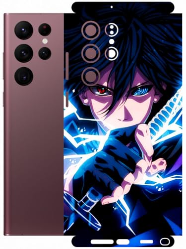 Image of AtOdds - Full Body Back Screen Guard Protector Film - Lamination Wrap Skin Sticker Compatible with Samsung Galaxy S22 Ultra | Scratchproof Matte Finish (Anime 42)