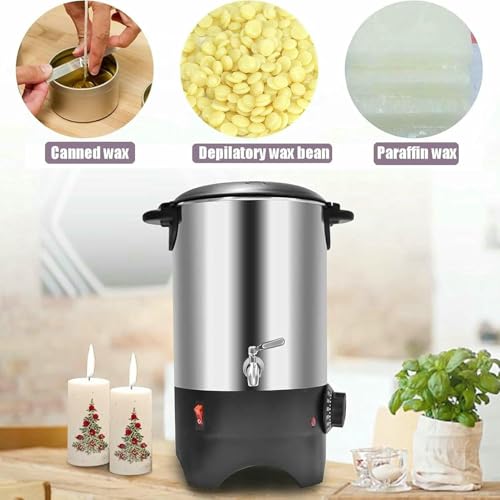 Derretidor de cera eléctrico para velas con grifo rápido y control de temperatura ajustable 5