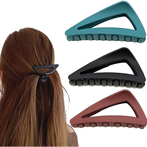 Pinzas de pelo SZXMDKH triángulo negro antideslizantes (3 unidades) Cover