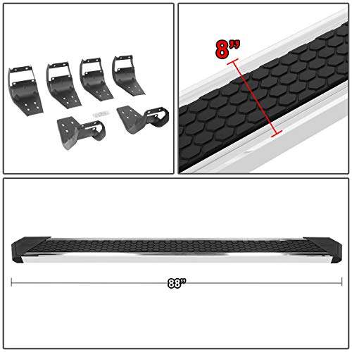 J2 Engineering J2-Stepb-Ztl-8255-Ss 8 Inches Chrome Ss Honeycomb Step Pad Nerf Bar Running Boards Compatible With 15-22 F-150/17-22 F-250 F-350 Super Crew Cab #TOP3