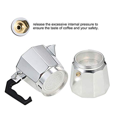 Amake Coffee Machine Aluminum Espresso Coffee Machine Filter Coffee Stove Manufacturer Mocha Pot 1Cup / 3Cup / 6Cup / 9Cup / 12Cup (Size : 9Cup) #TOP5