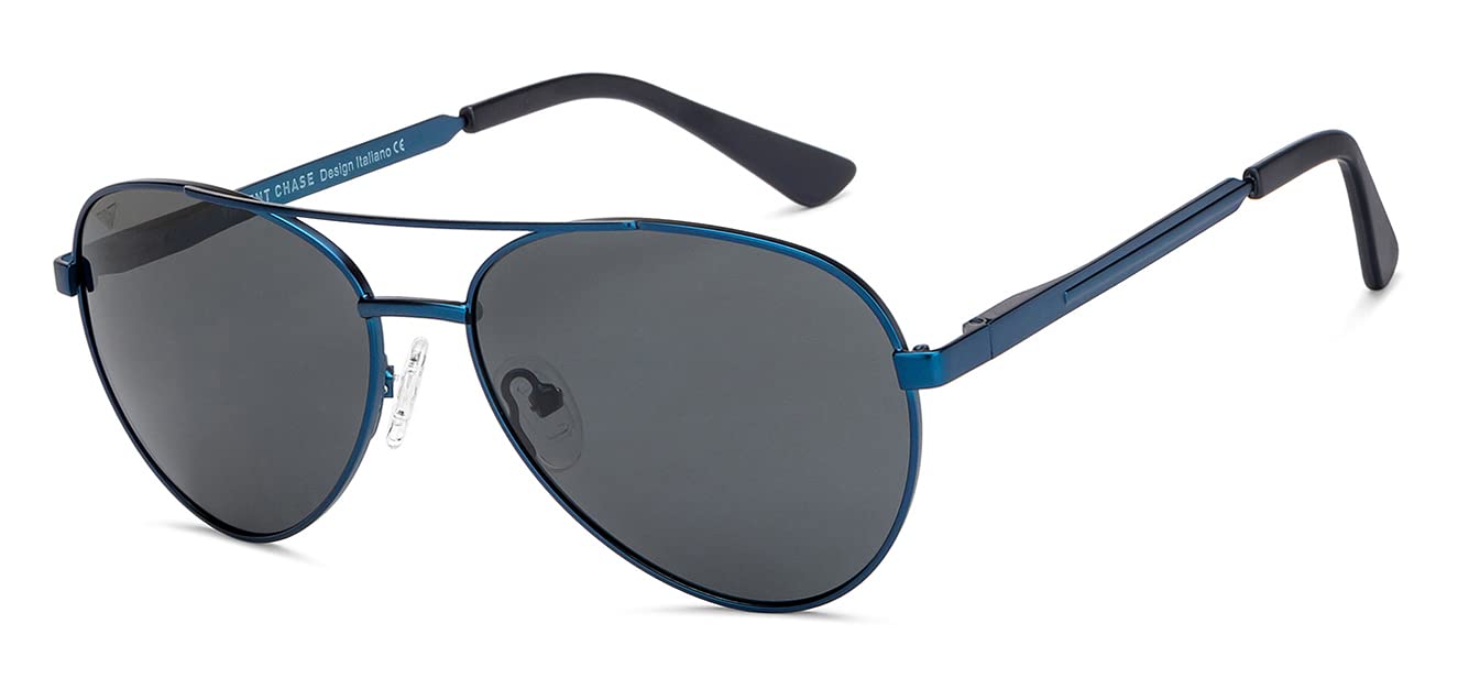 VINCENT CHASE EYEWEAR By Lenskart | Full Rim Pilot Branded Latest And Stylish Sunglasses | Oval Polarization And 100% UV Protected | Men & Women |