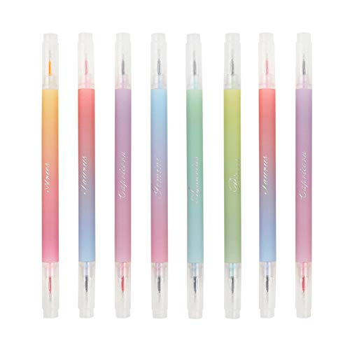 Gel Pens For Adult Coloring Books And Relaxation Gel Markers Set For Girl Gifts With Case Rainbow Scribble Stuff For Kids Journaling 8 Colored Spirograph Pens