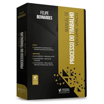 Capa do livro MANUAL DE PROCESSO DO TRABALHO VOL. UNICO 4ª EDIÇÃO (2022)
