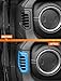 Savadicar Sky Blue Interior Accessories - Dashboard Side Air Vent Trim Cover for 2018-2023 Jeep Wrangler JL JLU 4XE & Gladiator JT - Solid Color Interior Decor Upgrade Option, 2-Piece