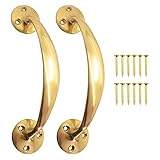 Contenu de l'emballage : 2 poignées de porte victoriennes de 175 mm en laiton plaqué avec vis de fixation assorties. Longueur : 175 mm, largeur : 35 mm et saillie : 40 mm.