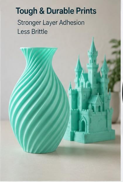 Image of PLA 3D Printer Filament 1.75mm, 1kg Spool (2.2 lbs) - UV /Heat /Weather Resistant, Strong Layer Bonding, Smooth Printing, Low Odor, Outdoor Functional Prototypes, FDM Compatible (pacific teal, 200 Gram)