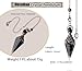 DUQGUHO Crystal Pendulums Black Obsidian Healing Crystal Quartz Pendulum Spiritual Hexagonal Pointed Cone Resin Pendants Witchcraft Energy Balancing Accessories Divination Dowsing Tools 1PC