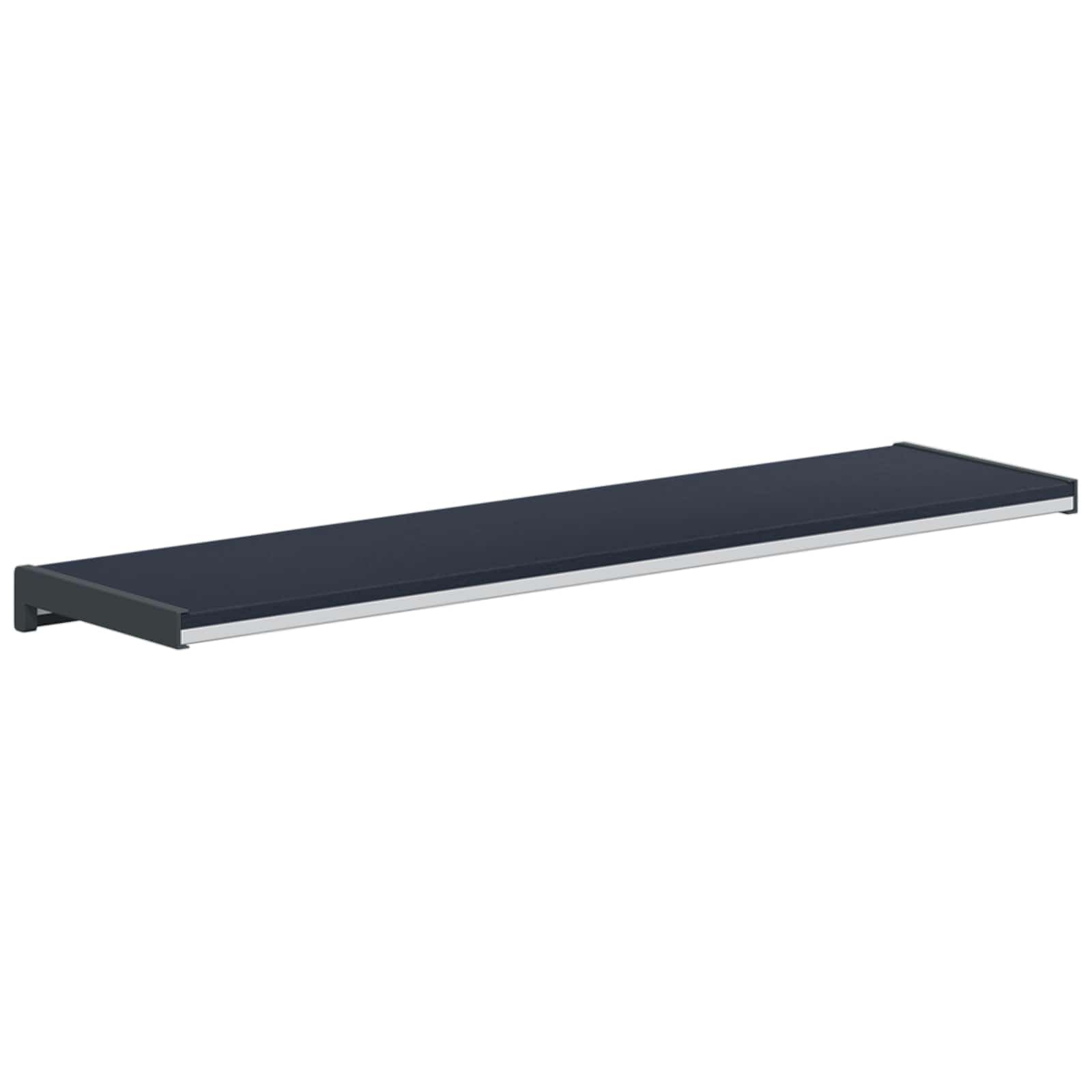 Parapet antracytowy z rysunkiem słojów drewna, 100 x 25 x 4,5 cm, PCW, do użytku wewnątrz i na zewnątrz, wodoodporny, łatwy do czyszczenia, łatwy montaż, wszechstronna dekoracja, trwała