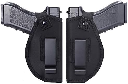 Anjilu 2 Pack Holster Universal Concealed Carry Holster Carry Inside or Outside The Waistband for Right and Left Hand Draw Fits Subcompact to Large Handguns