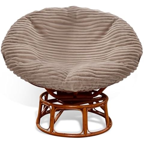 Thankyall Fluffy Faux Fur Papasan Cushion Cover Cover