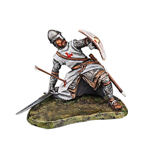 Ronin Miniatures - Wounded Knight - Templar - Size 1/32 Scale - 54Mm Action Figures - Hand Painted Sculpture - Home Collectible Figurines #Or-14 #TOP14