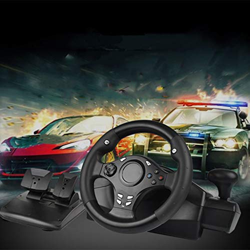 Volante de jogo Homyl Racing com pedais Gear Controller Gamepad Shifter rotação de 270 graus para Xb