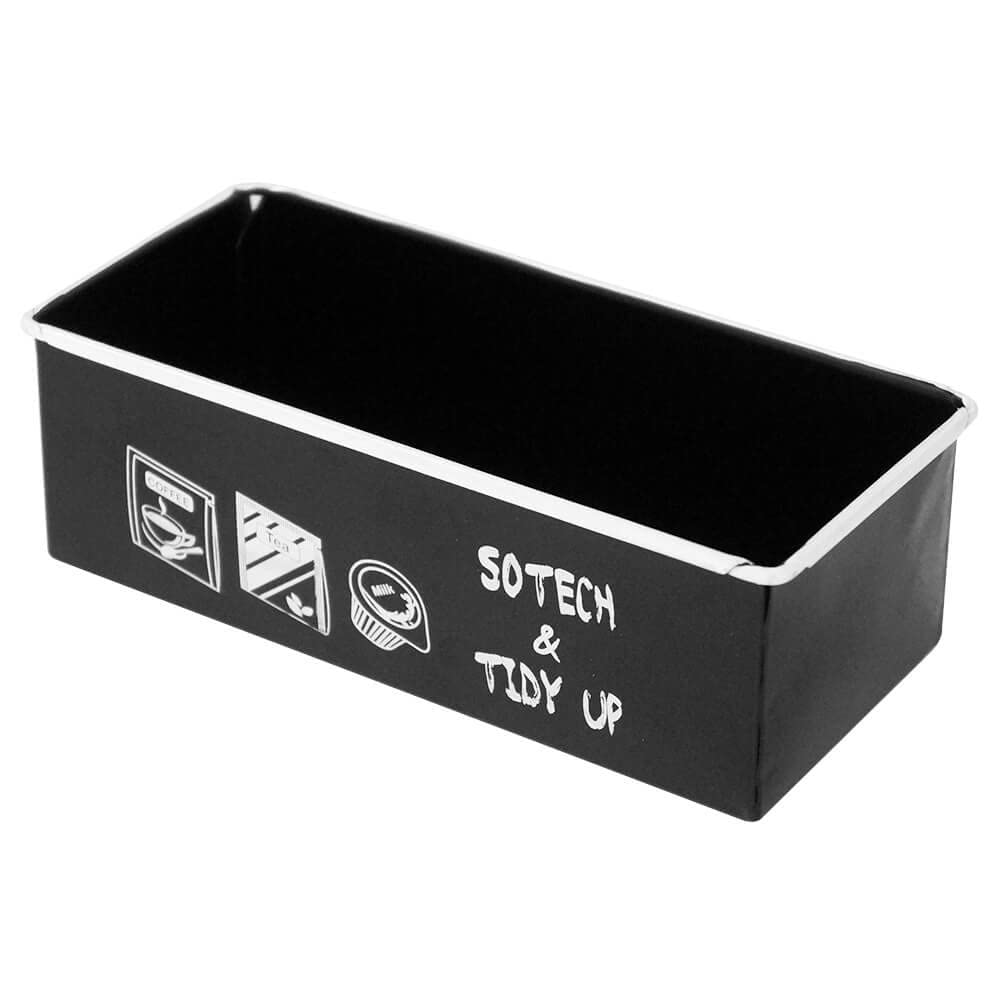 SOTECH Black Metal Printing Drawer Storage Organizer,Mini Kitchen Storage Holder-Perfect Storage Ideas at Any Places