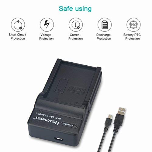 Newmowa EN-EL5 Batería (2-Pack) y Kit Cargador USB portátil para EN-EL5, Coolpix P530, P520, P510, P100, P500, P5100, P5000, P6000, P90, P80
